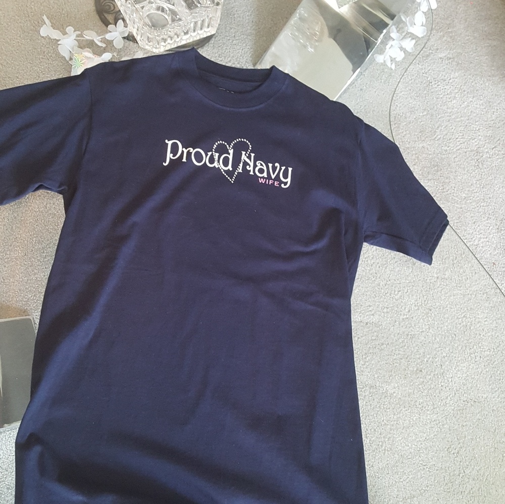 'PROUD NAVY WIFE' tee